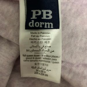 Pottery Barn Dorm duvet (full/queen) & two matching shams